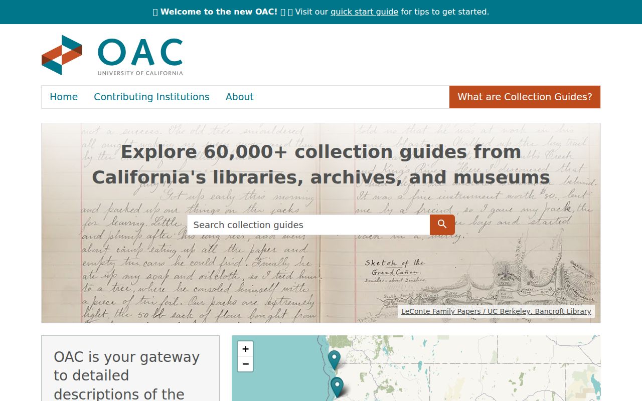 Fremont city directory archival finding aid from the Online Archive of California