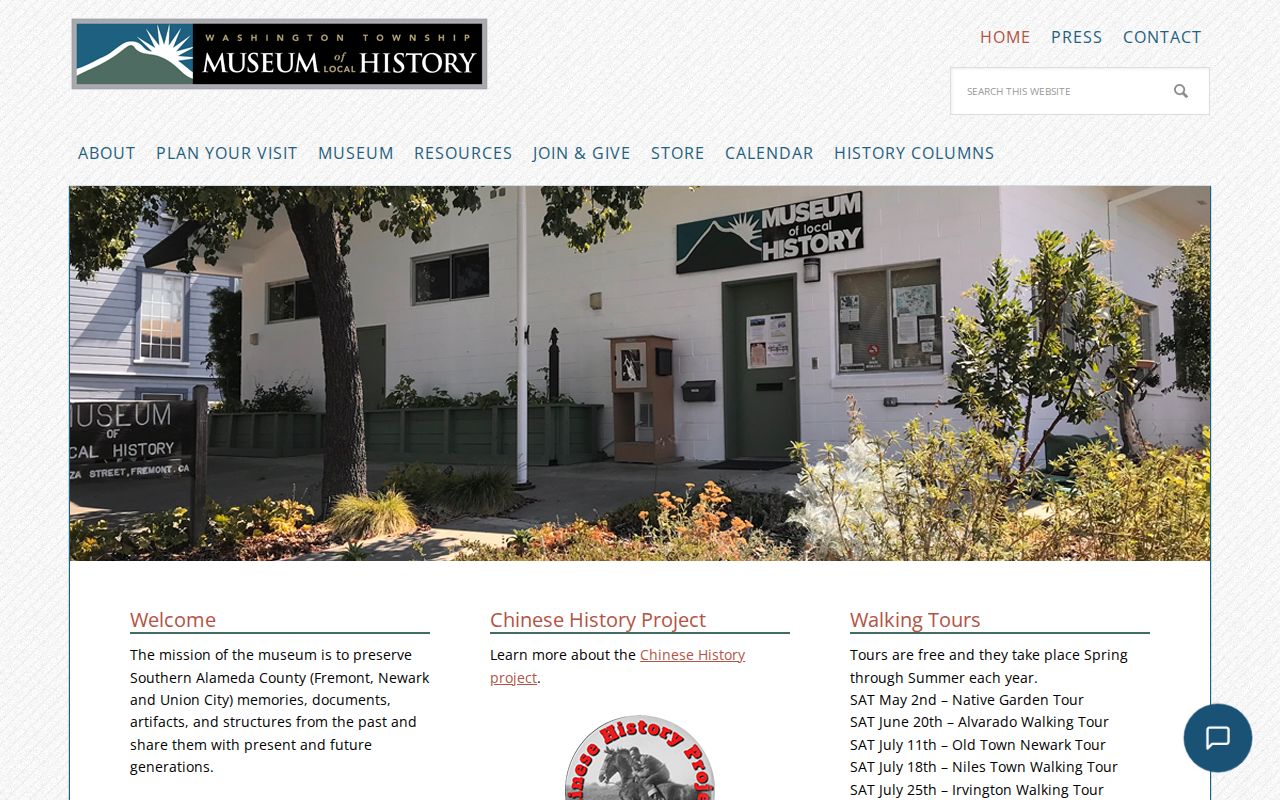 Fremont city directory view of Washington Township Museum historical resources