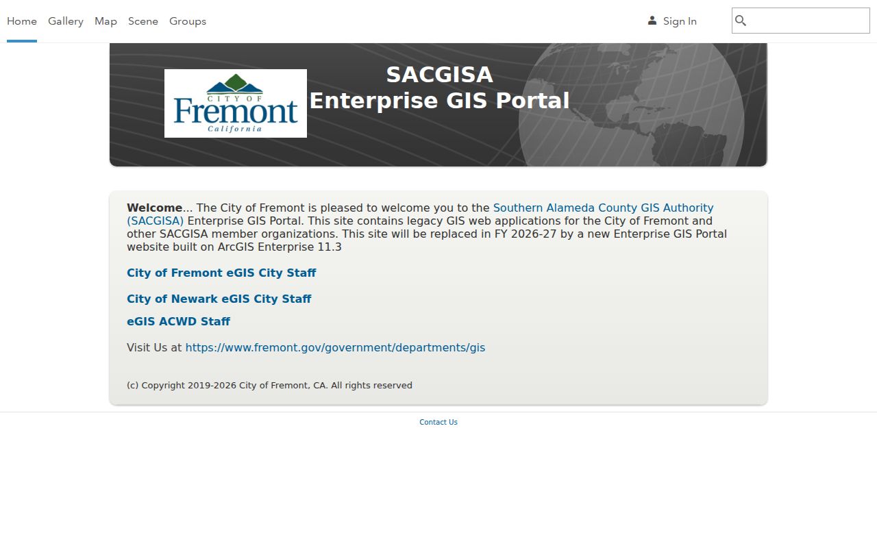 Fremont street directory view of Fremont eGIS parcels and neighboring lots