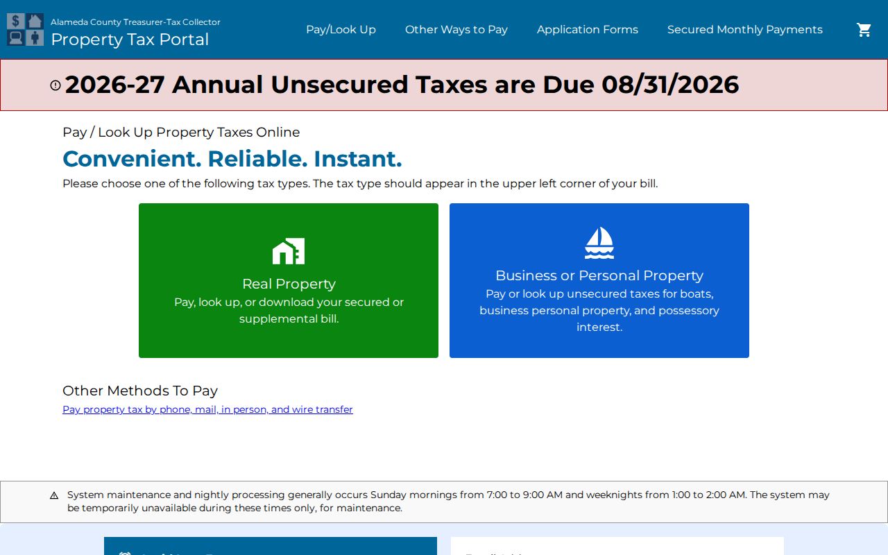 Fremont ZIP code directory view of Alameda County property tax lookup